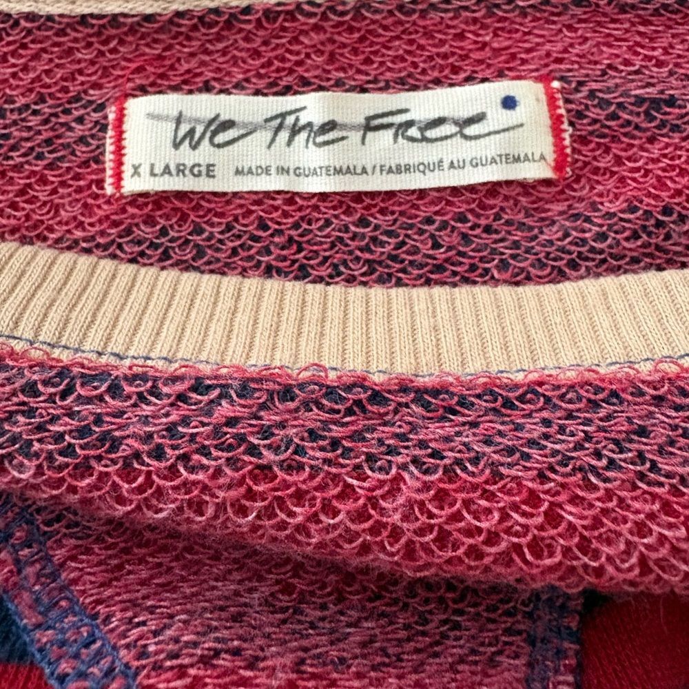 Free People We The Free Classic Striped Oversized Crewneck Size XL NWOT - Picture 5 of 7